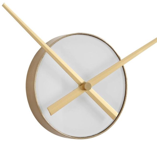 Uttermost® Ivory Halo Ivory/Gold Minimalist Wall Clock-4