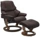 Stressless® by Ekornes® Customizable Reno Small Manual Recliner and Ottoman with Classic Base-0