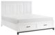 Mazin Furniture Garretson White Eastern King Platform Bed with Footboard Storage-0
