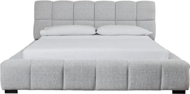 Signature Design by Ashley® Grendusk Light Gray California King Upholstered Panel Bed-1