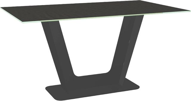 Amisco Customizable Amelia 60" Rectangular Dining Table with 0.5" Starstone on Glass Top-0