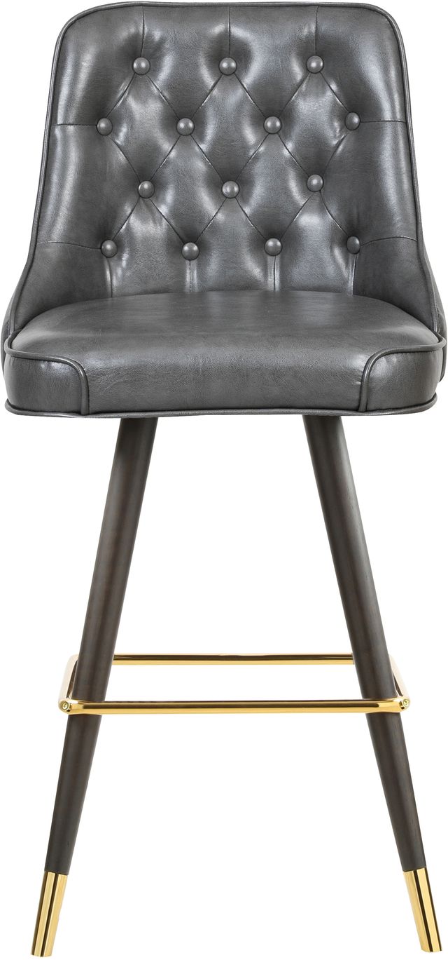 Meridian Furniture Portnoy Gray Faux Leather Counter Stool-2