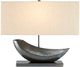 Currey & Company Roman Antique Nickel/Natural Table Lamp-1