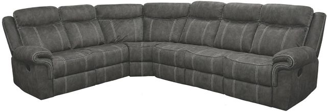 American Wholesale Furniture Knoxville 3-Piece Gray Power Reclining Curved Sectional-0