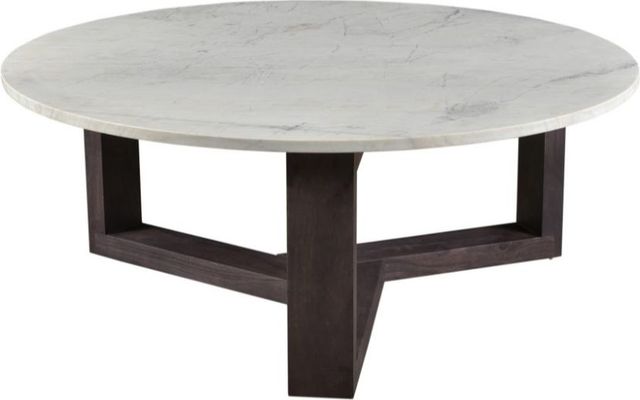 Moe's Home Collection Jinxx Charcoal Grey Coffee Table with Marble Top-2