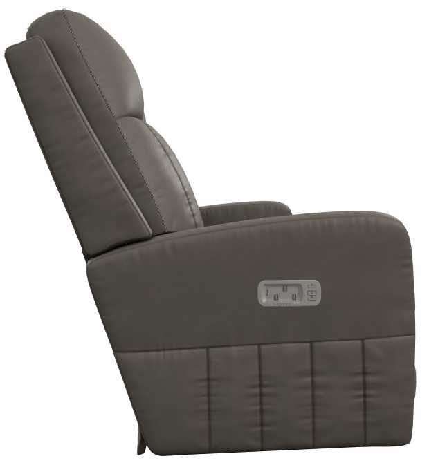 La-Z-Boy® Finley Otter Leather Power Wall Reclining Loveseat with Headrest and Lumbar-3