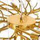 A & B Home Brass/Clear Chandelier with Droplet Design-3