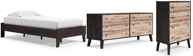Signature Design by Ashley® Piperton 3-Piece Black Twin Platform Bed Set-0