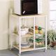 Coaster® Kelvin Natural Brown And White 2-Shelf Kitchen Cart-0