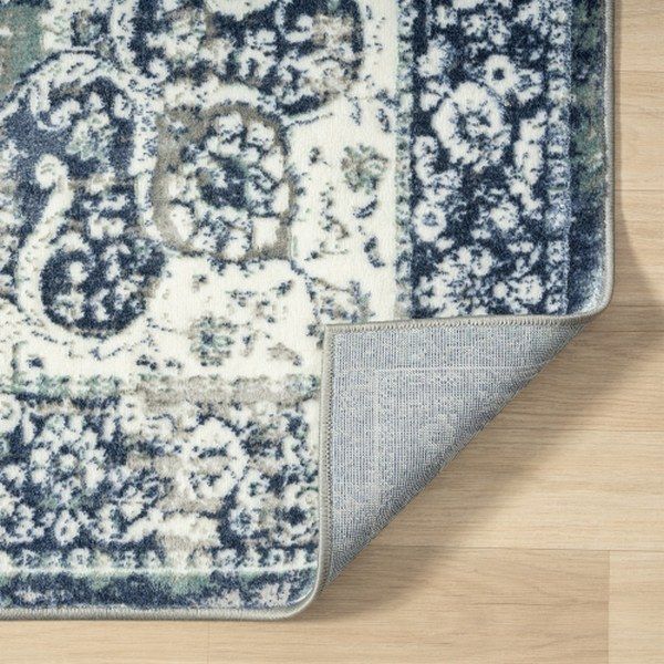 LR Home Antalya Beige/Teal 8'x10' Area Rug-3