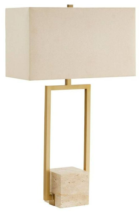 Uttermost® Warrick Beige/Brass Table Lamp-0