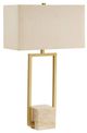 Uttermost® Warrick Beige/Brass Table Lamp-0
