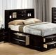 Furniture of America® Zosimo 4-Piece Black Queen Bedroom Set-1