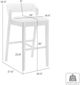 Armen Living Landyn Ecru/Sepia Bar Stool-2