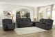 Homelegance® Nutmeg Charcoal Gray Manual Double Reclining Sofa-1