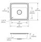 Elkay Lustertone® Classic Lustrous Satin Stainless Steel 19" x 18" x 6" 2-Hole Single Bowl Drop-in ADA Sink with Quick-clip-1