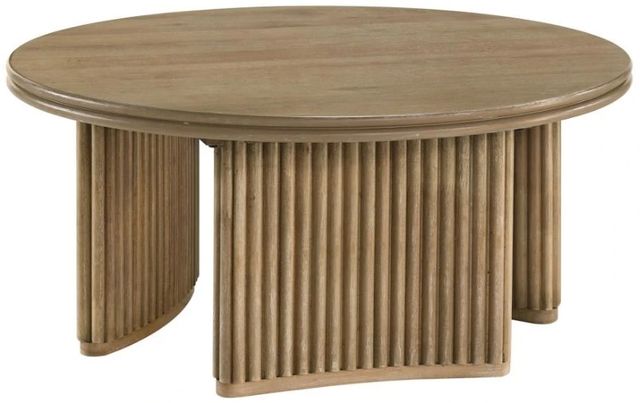 Coaster® Adina Distressed Light Brown Round Coffee Table-0