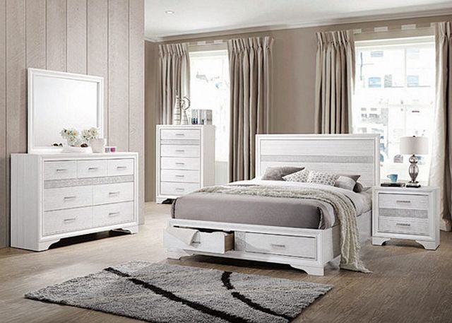 Coaster® Miranda White Queen Headboard and Footboard-4