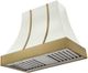 AGA Cascade 36" White Wall Mounted Range Hood with Antique Brass Trim-0