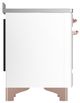 Ilve® Majestic III 48" White Pro Style Induction Range with Triple Glass Door and Copper Trim-3