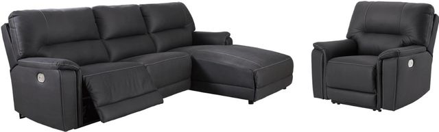 Signature Design by Ashley® Henefer 2-Piece Midnight Living Room Set with Power Reclining Sofa-0
