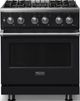 Viking® 5 Series 30" Onyx Pro Style Dual Fuel (LP) Range with Polished Chrome Trim-0