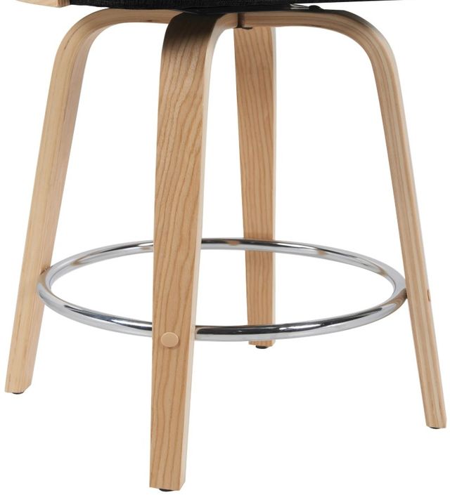 Armen Living Sonia Black/Oak Counter Stool-4