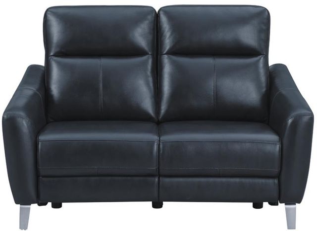 Coaster® Derek 2-Piece Blue Upholstered Power Reclining Seating Set-3