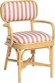 TOV Furniture Dorine Beige/Cherry/Natural Dining Arm Chair-0