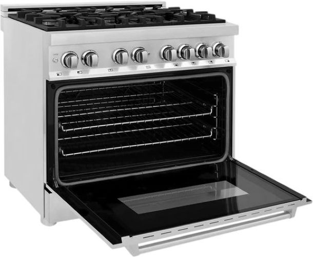 ZLINE Legacy 36" Stainless Steel Pro Style Dual Fuel Range-3