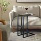 Uttermost® Soma Glass Top Accent Table with Black Frame-1