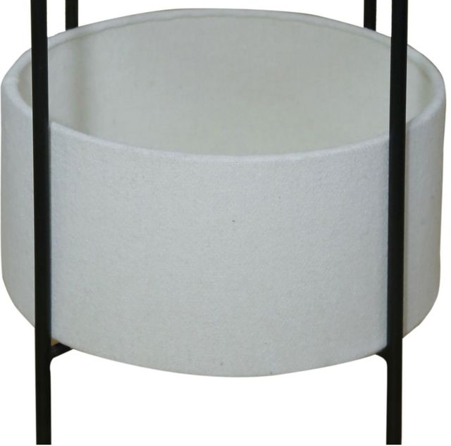 Signature Design by Ashley® Brookway Brown Accent Table with Black Stand and White Storage -2