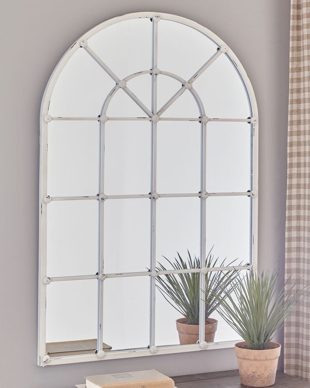 Signature Design by Ashley® Oengus Antique White Accent Mirror-4