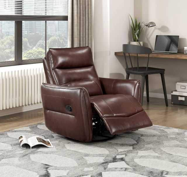 Homelegance® Thomas Brown Manual Swivel Glider Reclining Chair-1