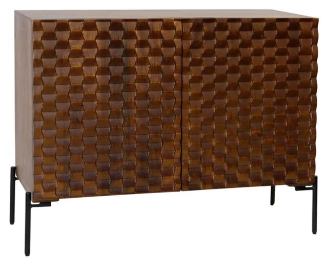 StyleCraft Carved Tobacco Brown Cabinet-0