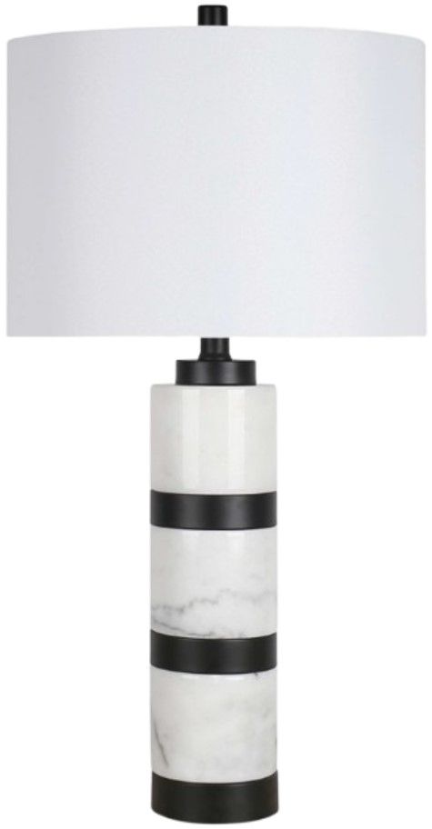 Classy Living Marble Harmony Matte Black/White Table Lamp-0