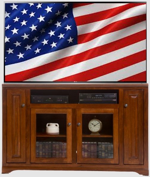 American Heartland Manufacturing Poplar Tall TV Stand-1