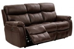Furniture of America® Antenor Brown Power Reclining Sofa