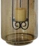 Stylecraft Smoke Seeded with Metal Insert Candle Holder-1