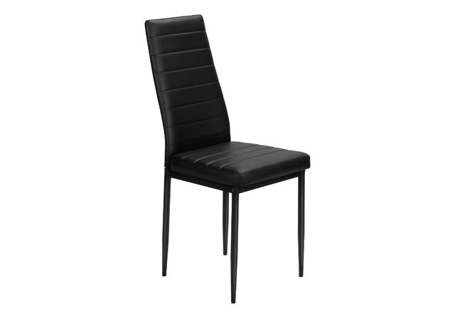Monarch Specialties Inc. 2-Piece Black Faux Leather 39" Dining Chair-0