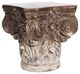 A & B Home Gold/White Corinthian Cap Pedestal-0