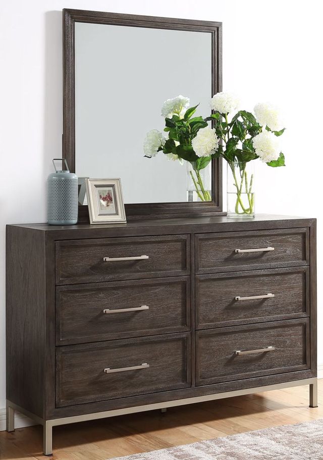 Steve Silver Co. Broomfield Warm Walnut/Glass Mirror-1