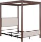 Coaster® Zimmerlee Beige/Rust Brown Queen Upholstered Canopy Bed-0