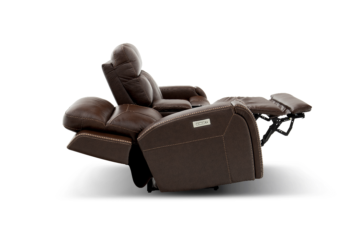 Moto Motion 828 Coffee Leather Media Power Reclining Console
