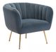 Zuo® Deco Gray & Gold Accent Chair-0