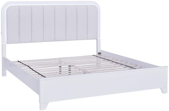 Signature Design by Ashley® Frostlyn White King Upholstered Panel Bed-2