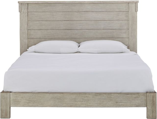 Signature Design by Ashley® Hollentown Whitewash Queen Panel Bed-2