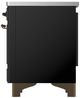 Ilve® Majestic III 40" Glossy Black Pro Style Induction Range with Triple Glass Door and Burnished Trim-4