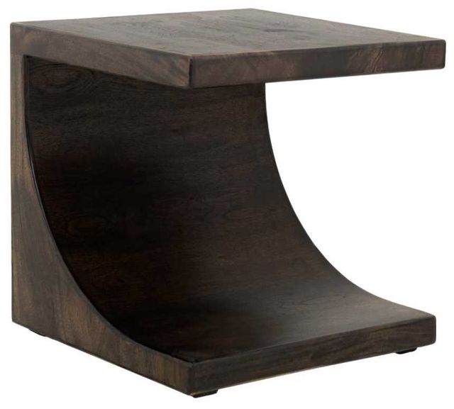International Furniture Direct Dark Mezquite Black End Table-0