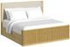 Elements International Sylvie Natural/White Upholstered King Panel Bed-0